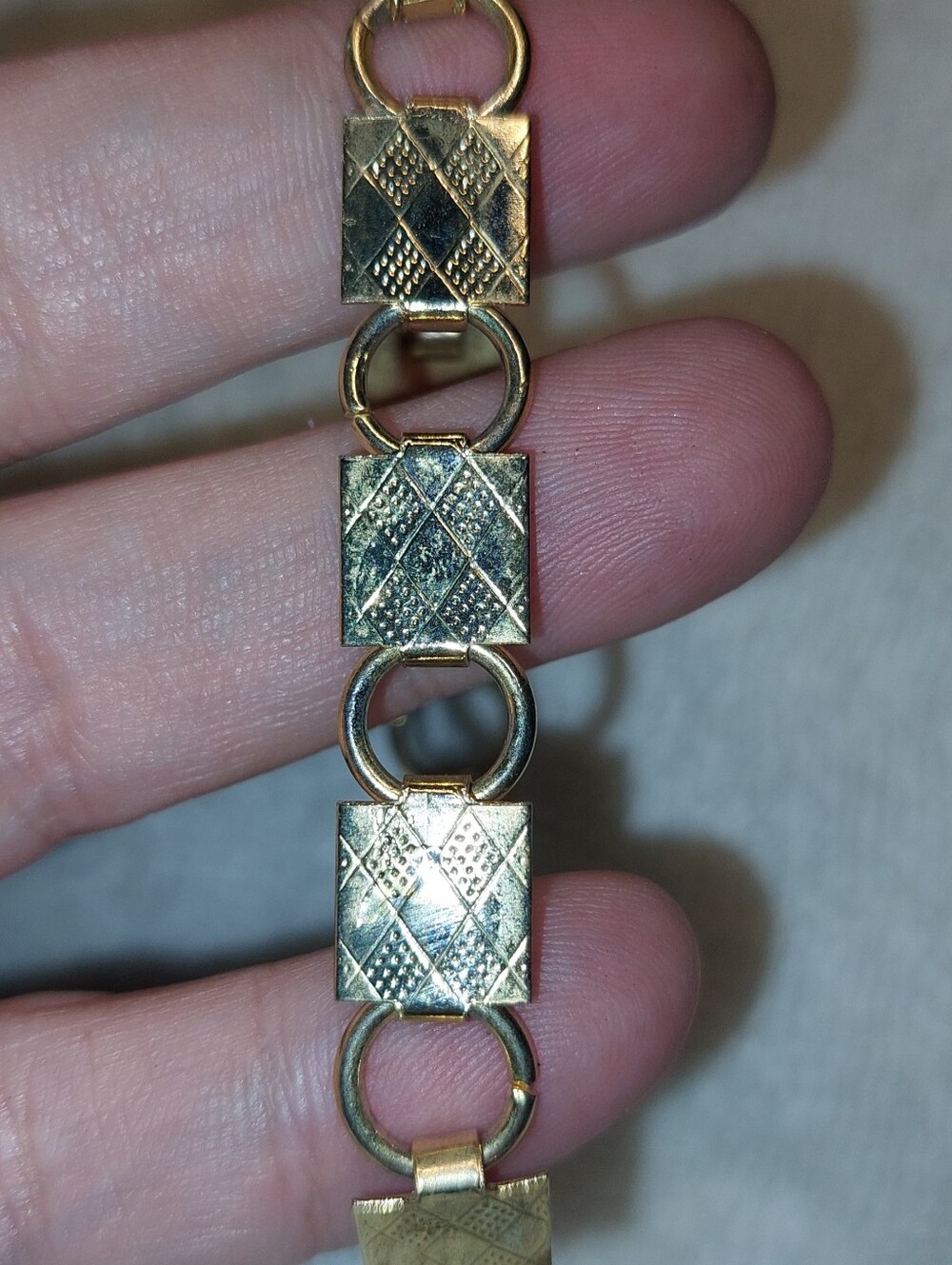 Gold-Tone Linked Square Bracelet - Women Jewelry